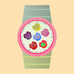 Image showing Vector Popular Smart Watch Icons