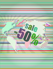 Image showing Management concept: sale words on digital screen vector illustration
