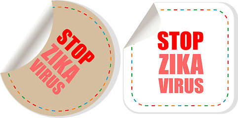 Image showing Zika virus symbol. Zika virus disease - transmission. Pest control. Linear design. Isolated vector illustration.