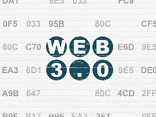 Image showing Web design concept: Web 3.0 on wall background