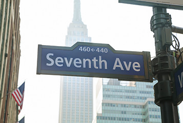 Image showing Seventh avenue sign