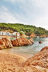 Image showing Resort in the bay of Tamariu in Spain