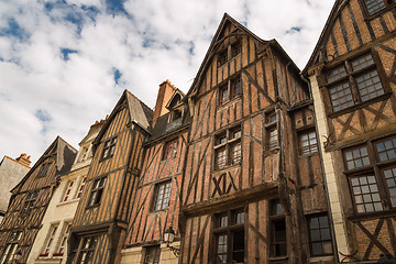 Image showing Picturesque half-timbered houses in Tours, France