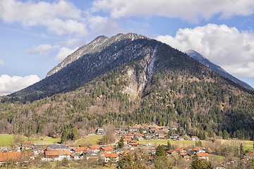 Image showing View to mountains in Bavaria Alps