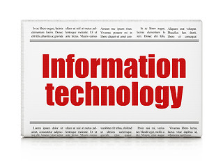 Image showing Information concept: newspaper headline Information Technology
