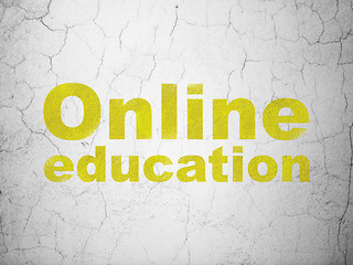 Image showing Education concept: Online Education on wall background