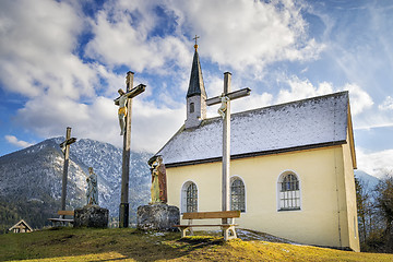 Image showing Chapel in Bavarian Alps