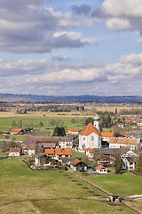 Image showing View to church in Bavaria