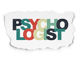 Image showing Healthcare concept: Psychologist on Torn Paper background