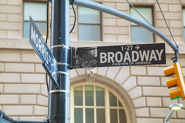 Image showing Wall street sign in New York City