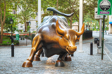 Image showing Charging Bull sculpture in New York City