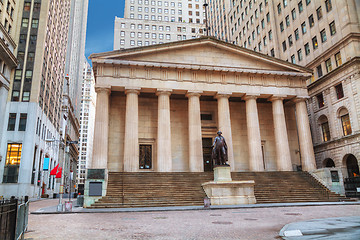 Image showing Federal Hall National Memorial on Wall Street in New York