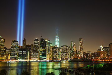 Image showing New York City cityscape in the night