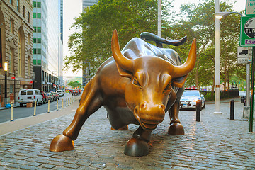 Image showing Charging Bull sculpture in New York City