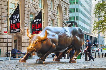 Image showing Charging Bull sculpture in New York City