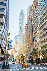 Image showing New York street with the Chrysler building 