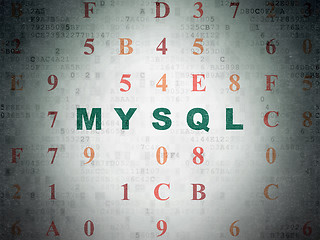 Image showing Software concept: MySQL on Digital Paper background