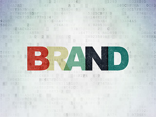 Image showing Marketing concept: Brand on Digital Paper background