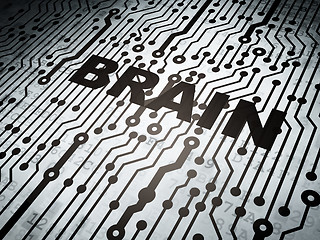 Image showing Medicine concept: circuit board with Brain