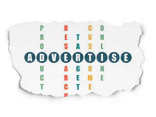 Image showing Advertising concept: Advertise in Crossword Puzzle