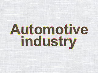 Image showing Manufacuring concept: Automotive Industry on fabric texture background