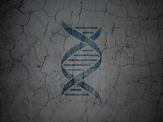 Image showing Science concept: DNA on grunge wall background