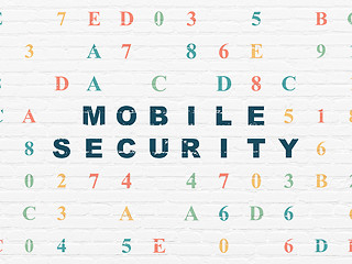 Image showing Privacy concept: Mobile Security on wall background