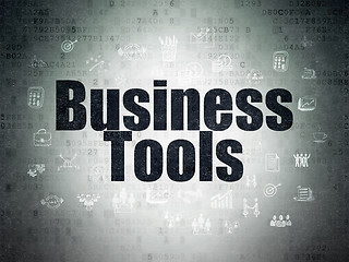 Image showing Business concept: Business Tools on Digital Paper background