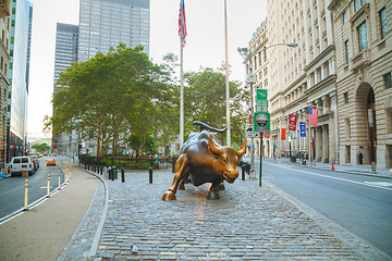 Image showing Charging Bull sculpture in New York City