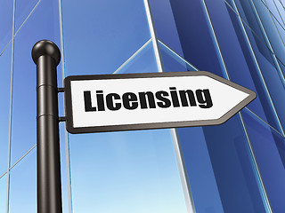 Image showing Law concept: sign Licensing on Building background