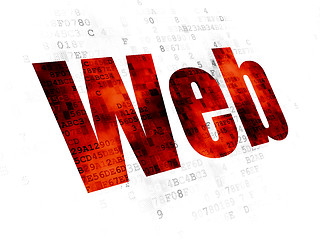 Image showing Web design concept: Web on Digital background