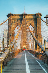 Image showing Brooklyn bridge in New York City