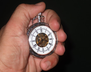 Image showing holding the time