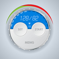 Image showing Digital blood pressure monitor display