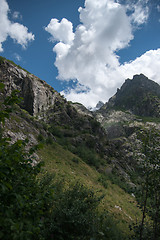 Image showing Hiking in mountain