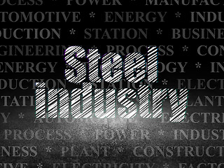 Image showing Industry concept: Steel Industry in grunge dark room