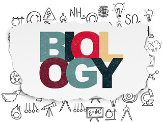 Image showing Science concept: Biology on Torn Paper background