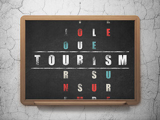 Image showing Vacation concept: Tourism in Crossword Puzzle