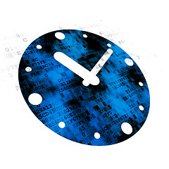 Image showing Time concept: Clock on Digital background