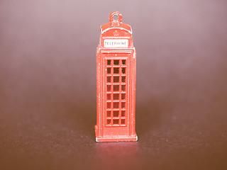 Image showing  London telephone box vintage