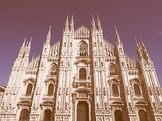 Image showing Milan Cathedral vintage