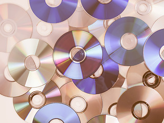 Image showing  CD DVD DB Bluray disc vintage