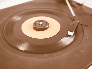 Image showing  Vinyl record on turntable vintage