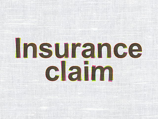 Image showing Insurance concept: Insurance Claim on fabric texture background