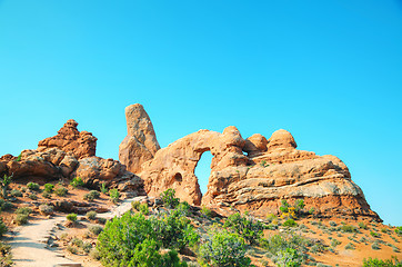 Image showing The Turret Arch at the Arches National Park