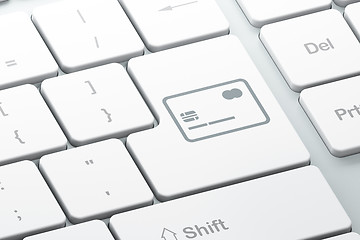 Image showing Money concept: Credit Card on computer keyboard background