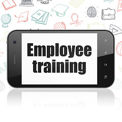 Image showing Studying concept: Smartphone with Employee Training on display