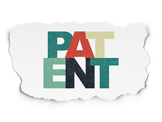 Image showing Law concept: Patent on Torn Paper background