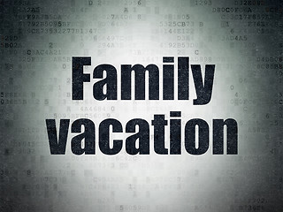 Image showing Vacation concept: Family Vacation on Digital Paper background