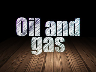 Image showing Industry concept: Oil and Gas in grunge dark room